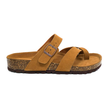 SHEEPSH Women's Soft Footbed Toe Loop Sandals